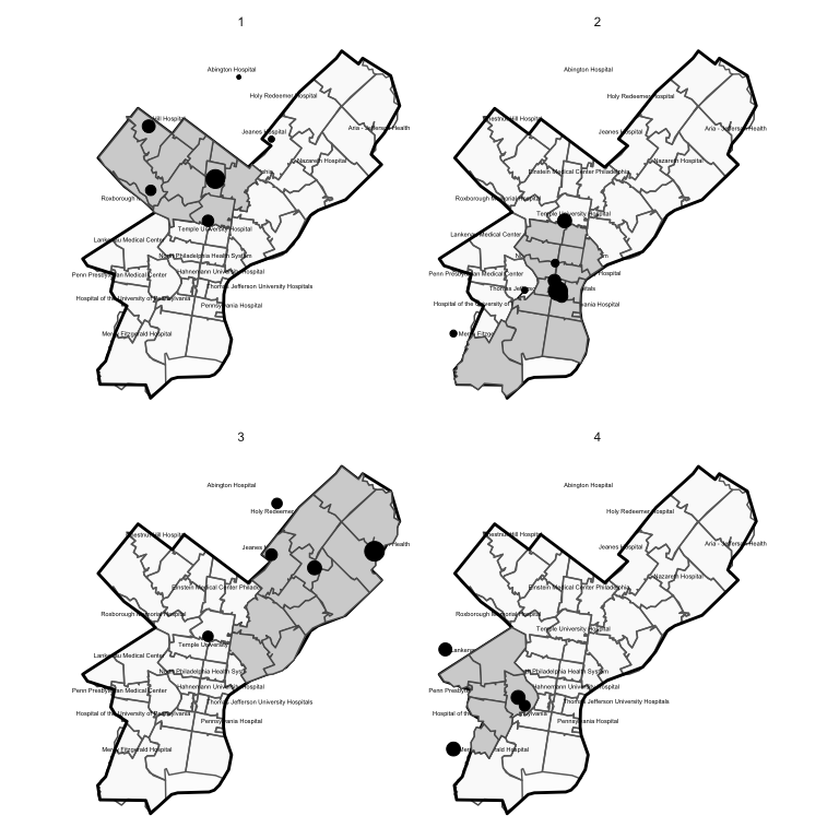 Geographic Markets Identified by Cluster Walktrap
Algorithm